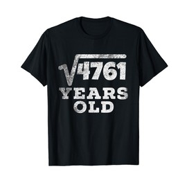 Vintage Square Root of 4761: 69th Birthday 69 Years Old Tee