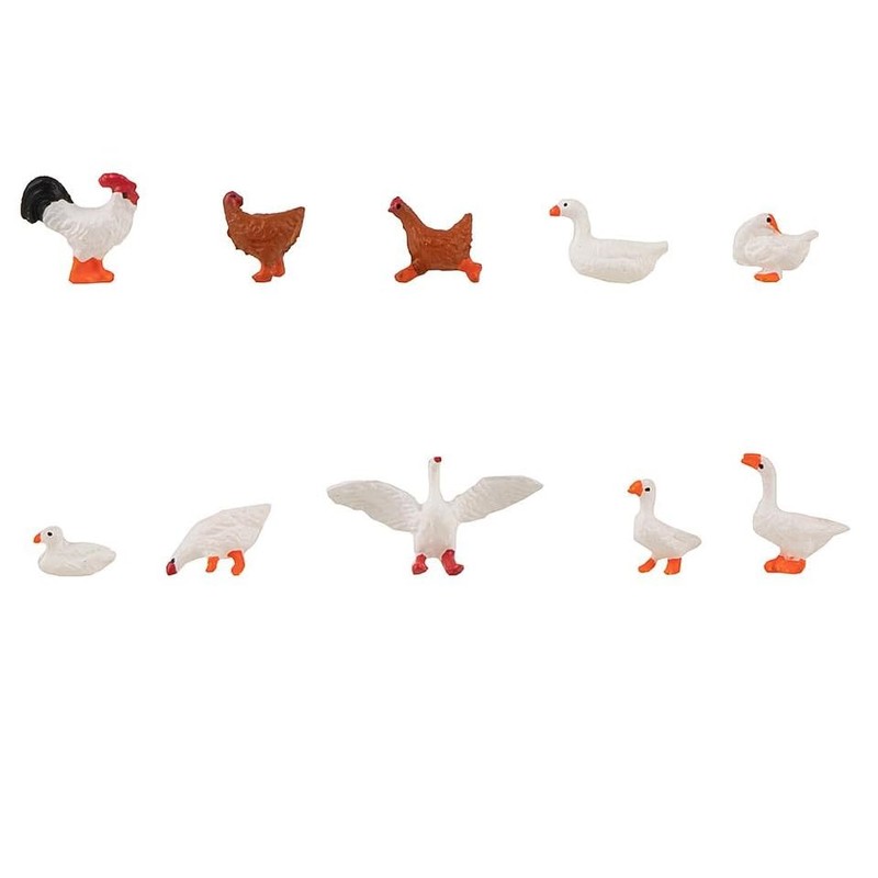 Faller FA151909 Chickens, Ducks and Geese, Multi-Colour