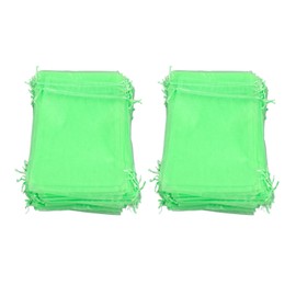100PCS Fruit Protection Netting Bag Reusable Garden Mesh Barrier Bag for Plant Flower Fruit Trees Green 15x20cm/5.9x7.9in
