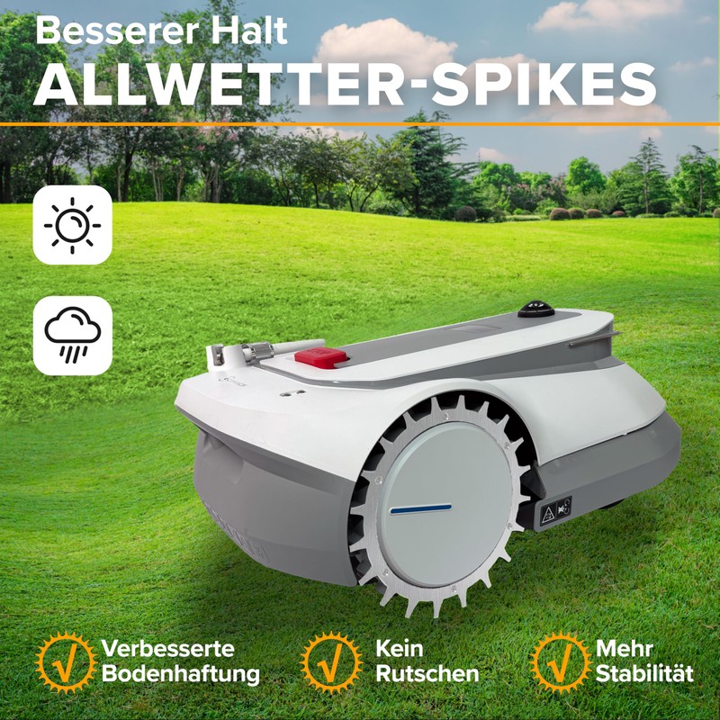 ROBO CLAWS Spikes for Ecovacs GOAT Robotic Lawnmower - Stainless
