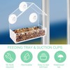 Comzantor Bird Feeder, Bird Feeder with Suction Cups, Window Feeder