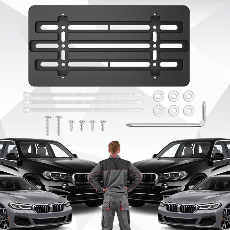 QKYS License Plate Holder, No Drill Front Licenses Plate Bracket