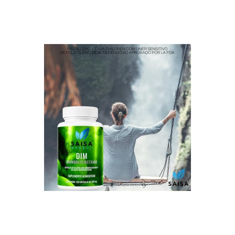 Suplemento Dim (diindolilmetano) 120 Cápsulas Saisa Herbal