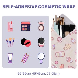Walking Way Self Adhesive Magic Cloth Makeup Bag, Portable Protective Cosmetic Pouch, Camera Lens Wrap, Travel Organizer for Beauty Essentials, Travel, Gifts & Daily Use