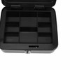 Small Locking Cash Box Portable Double Layers Safe Metal Money