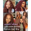 20 Inch Chocolate Brown Lace Front Wig Human Hair 13x6