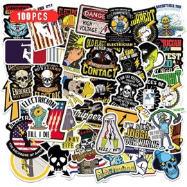 Unbranded 100 Pack ELECTRICIAN WELDER Hard Hat Stickers HardHat Decals Lineman Reddy IBEW