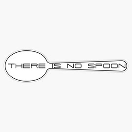 There is No Spoon The Matrix Cool Quote Movie Vinyl Waterproof Sticker Decal Car Laptop Wall Window Bumper Sticker 5"