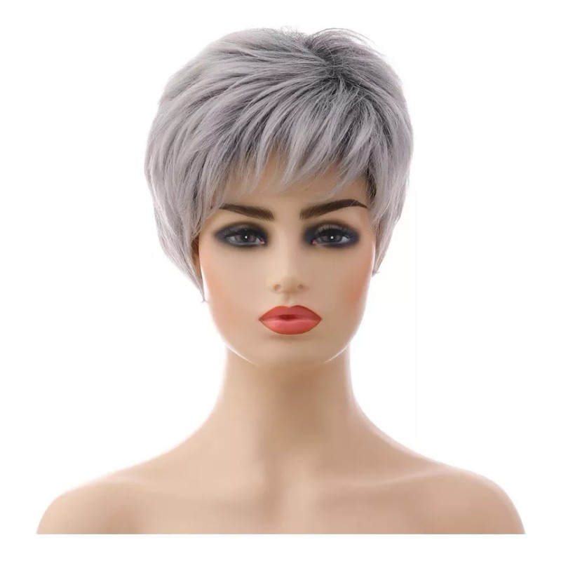 Generic Una Peluca Corta Con Encaje