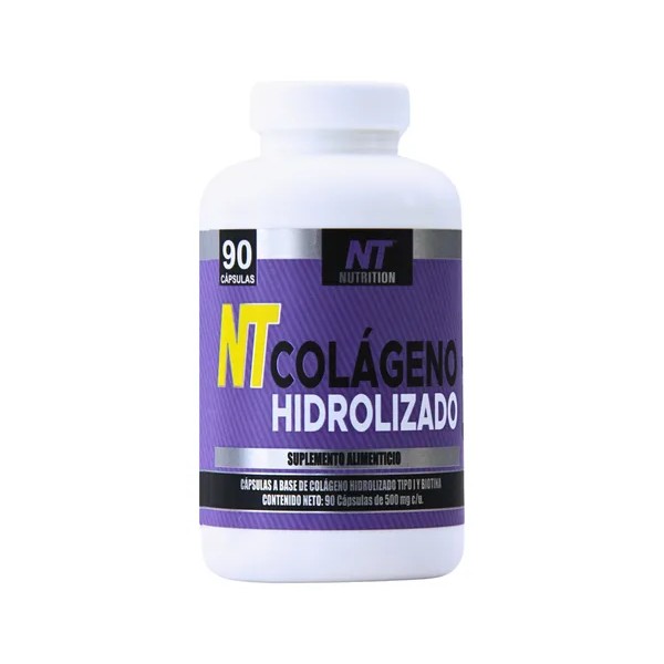 Colageno Hidrolizado. 90 Caps. Nt Nutrition. Sabor Natural