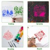 KyeeaDIY 16 Pcs Christmas Stencils Templates Reusable Drawing Painting Stencil