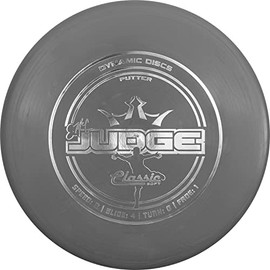 Dynamic Discs Classic Soft Emac Judge Disc Golf Putter | Great Putt and Approach Frisbee Golf Disc for Beginners | Designed by Disc Golf World Champion Eric McCabe (Gray)