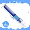 ZEYIYER 3 Pcs Lift Teasing Combs with Metal Prong, Carbon