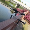 Fishing Rod Holder, Rod Mount, Ground Support, 360° Rotation, Up