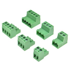 PENGLIN Solderless Connection Pluggable Terminals, 5.08 mm Pitch 2 Pins 3 Pins 4 Pins PCB Mounting Screw Terminal Pack of 24