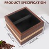 Kmise Natural Walnut Espresso Accessories Organizer Box Fits Espresso Distributor,Tamping