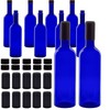 Cornucopia Brands Plastic Wine Bottles (10-Pack, Blue); Empty PLASTIC Bordeaux-Style