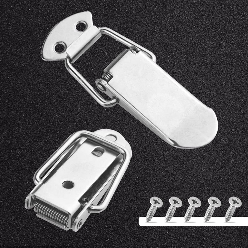 WMYCONGCONG パッチン錠 6個入り 304 ステンレススチール トグルラッチ 全長90mmパッチン錠掛け金 引き出しラッチ キャビネットラッチ バックル