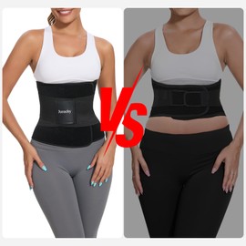 Jueachy Waist Trimmer for Women Workout: Sweat Waist Trainer for Womens - Easy Clean for Men Gym Black