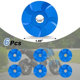 INKUDRI 2024 Grom Fairing Garnish Washer 6PCS 2023 Grom Colored Verge Thrust Washers Decorative Side Panel for 2022 2023 2024 Grom MSX125 - Blue