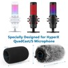 Pop Filter for Hyperx Quadcast s, Mic Foam Cover+Furry Wind