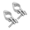 Mipcase 2pcs Stainless Steel Hinged Jaw Slide Clamp Grade Fitting