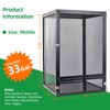 BINANO 33 Gal Detachable and Foldable Reptile Butterfly Cage Terrarium,