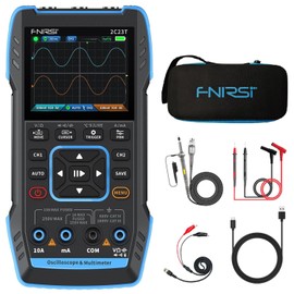 【FNRSI 2C23T Upgraded with Carrying CASE】 3 in1 Oscilloscope/Multimeter/DDS Signal Generator with 2 Channels, Automotive Oscilloscope 10MHz Bandwidth, 50MSa/s Sampling Rate, 10000 Counts, Voltage