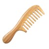 TOVINANNA 1pc Wide Tooth Wooden Comb for Hair Detangling Static