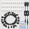 Outdoor String Lights, 96FT Multicolor LED Dimmable RGB with Remote