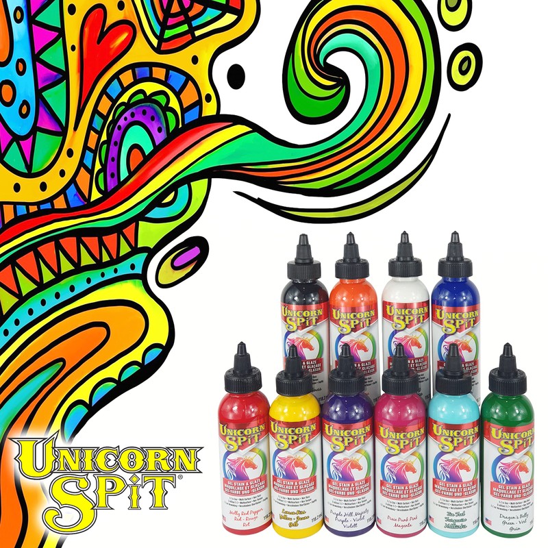 Unicorn SPiT Gelbeize 5770001 Gel Flecken-und Glasur, Pixie Punk Pink,