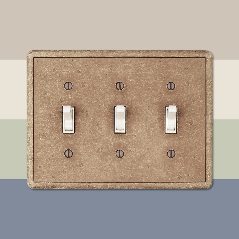 Questech Light Switch Cover, Triple Toggle Wall Plate for Electrical