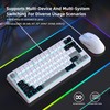 Snpurdiri Wired Keyboard and Mouse Combo,81 Keys Compact Mechanical Keyboard,Retro