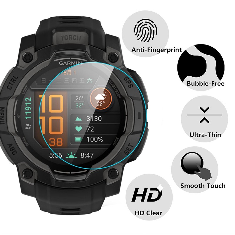 GIOPUEY Screen Protector for Garmin Instinct 3 45mm, [6 Packs]