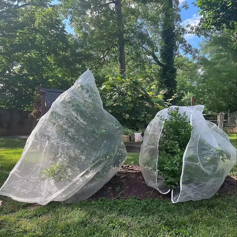 Garden Mesh Netting with Drawstring, Plant Covers Netting for Garden