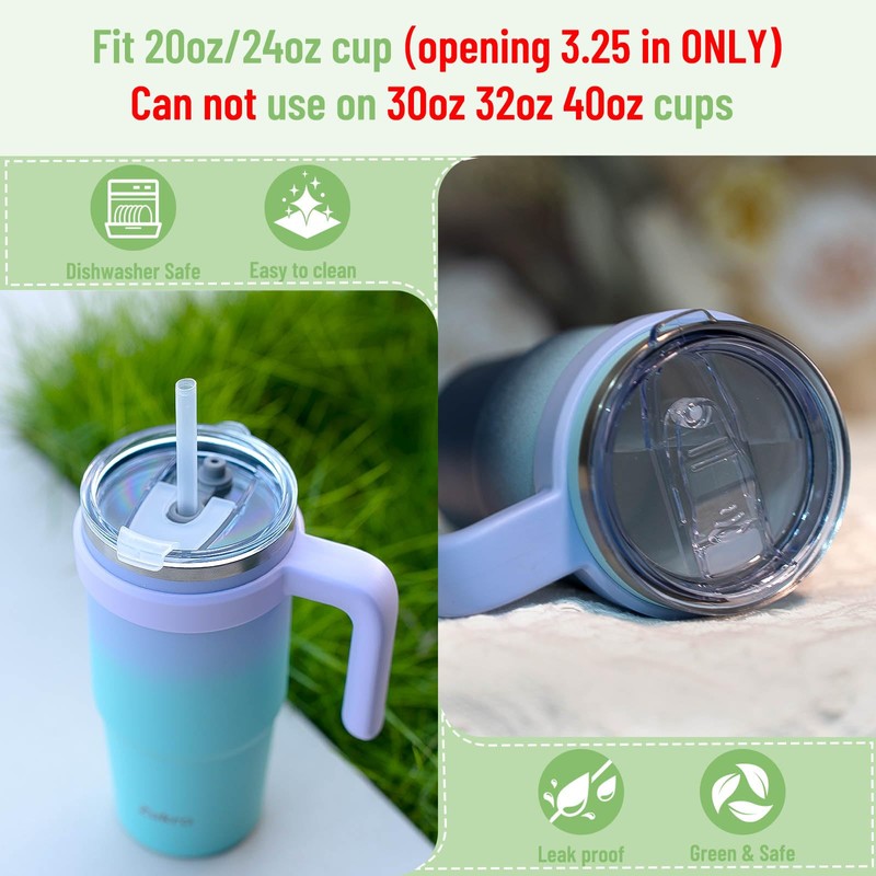 Zukro Replacement Lid for 20 oz and 24 oz Tumbler