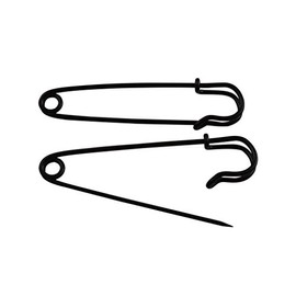 Amanaote Black Safety Pins Large Size 76 mm X 20 mm Size Jewelry for Kilts Blankets Skirts Crafts Pack of 10