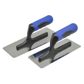 Hanroy 2 Pieces Stainless Steel Venetian Plaster Trowel, Paint & Plaster Trowel Sets Paint Plastering Finishing Hand Tools with Comfortable Grip Handle(BXGPDTZ-1)