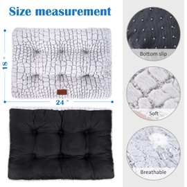 Dog Bed Crate Pad - Soft Fluffy Pet Cushion Mat for Small Dogs, Anti-Slip Comfy Kennel Pad for Puppy Crates