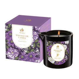MELONY Massage Oil Candles | Soy Based | 8.1OZ/230g | Home Spa with Luxurious Body Oil & Lotion Candle | Intensive Skin Treatment Candle | Nourish & Soften (Passion Flower)