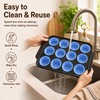 2 Pack Silicone Muffin Pans for Baking, 12-Cup Muffin Tin