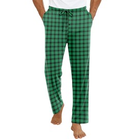 Ekouaer Mens Pajama Pants Lounge Pants with Pockets Soft Sleep Pants Loose Fit Pj Bottoms with Drawstring S-XXL