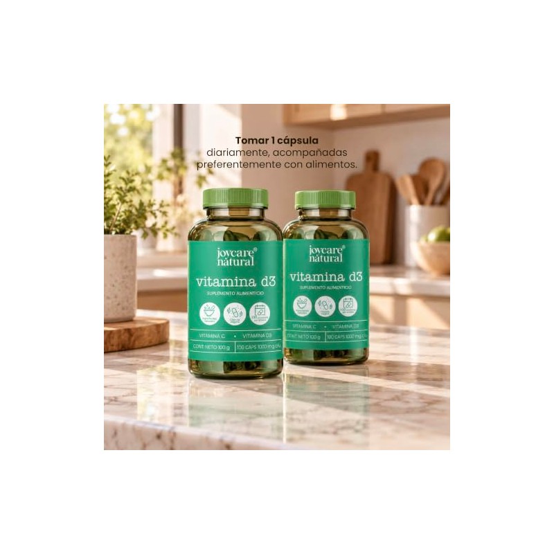 Vitamina D3 Joycare Juliana Suplemento Alimenticio, 100 Cápsulas
