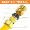 GASHER 1/2" Propane Fittings, Brass Natural Gas Quick Connect Adapter