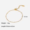 Yimofy Anklets for Women 18K Gold Plated Dainty Satellite Beaded