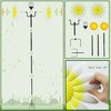 Decorative Metal Garden Daisy Wind Spinner, Decorative Garden Stakes, Daisy