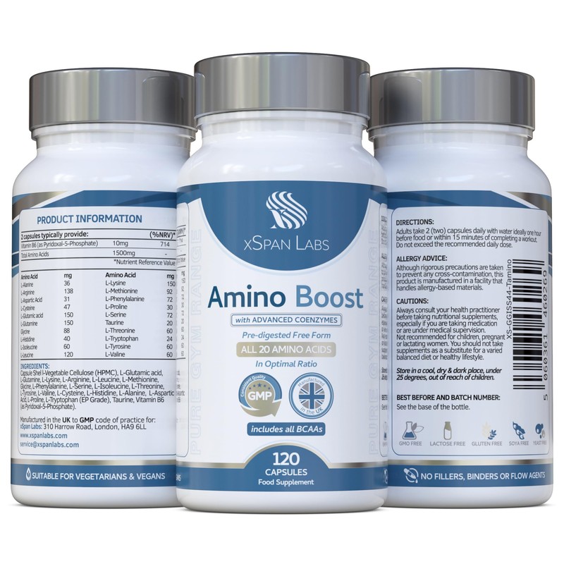 Amino Boost - Full Spectrum 20 Amino Acids Supplement 120
