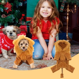 Dog Lion Hoodie - Dog Lion Mane Apparel | Adorable Funny Pet Sweater Hoodie Clothes for Chihuahua, Yorkshire Terrier, French Bulldog