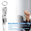 Tweruna 5 Pack Deep Carry Pocket Clip with Keychain, Heavy