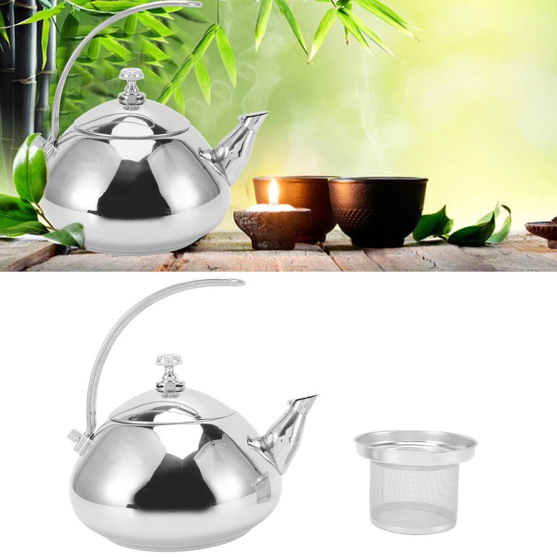 1.5L Stainless Steel Tea Pots Professional Removable Stovetop Tea Kettle